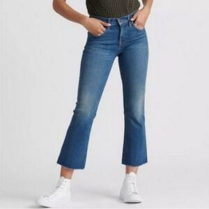 Lucky Brand Mid Rise Ava Crop Mini Boot Released Raw Hem Jeans 4/27